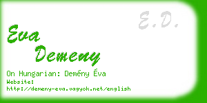 eva demeny business card