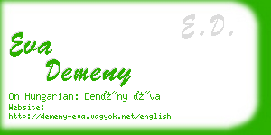 eva demeny business card